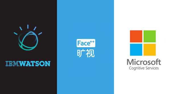 IBM, Microsoft, and Face++ logos